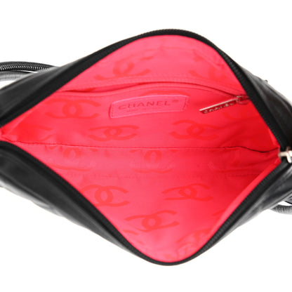 Chanel Calfskin Quilted Cambon Pochette Black White 5 of 11