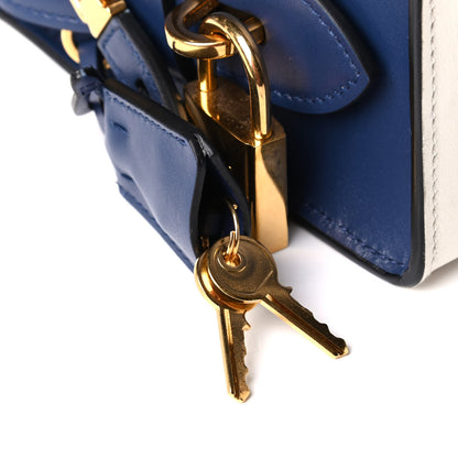 Prada City Calf Saffiano Greche Shoulder Bag White Viola 5 of 6