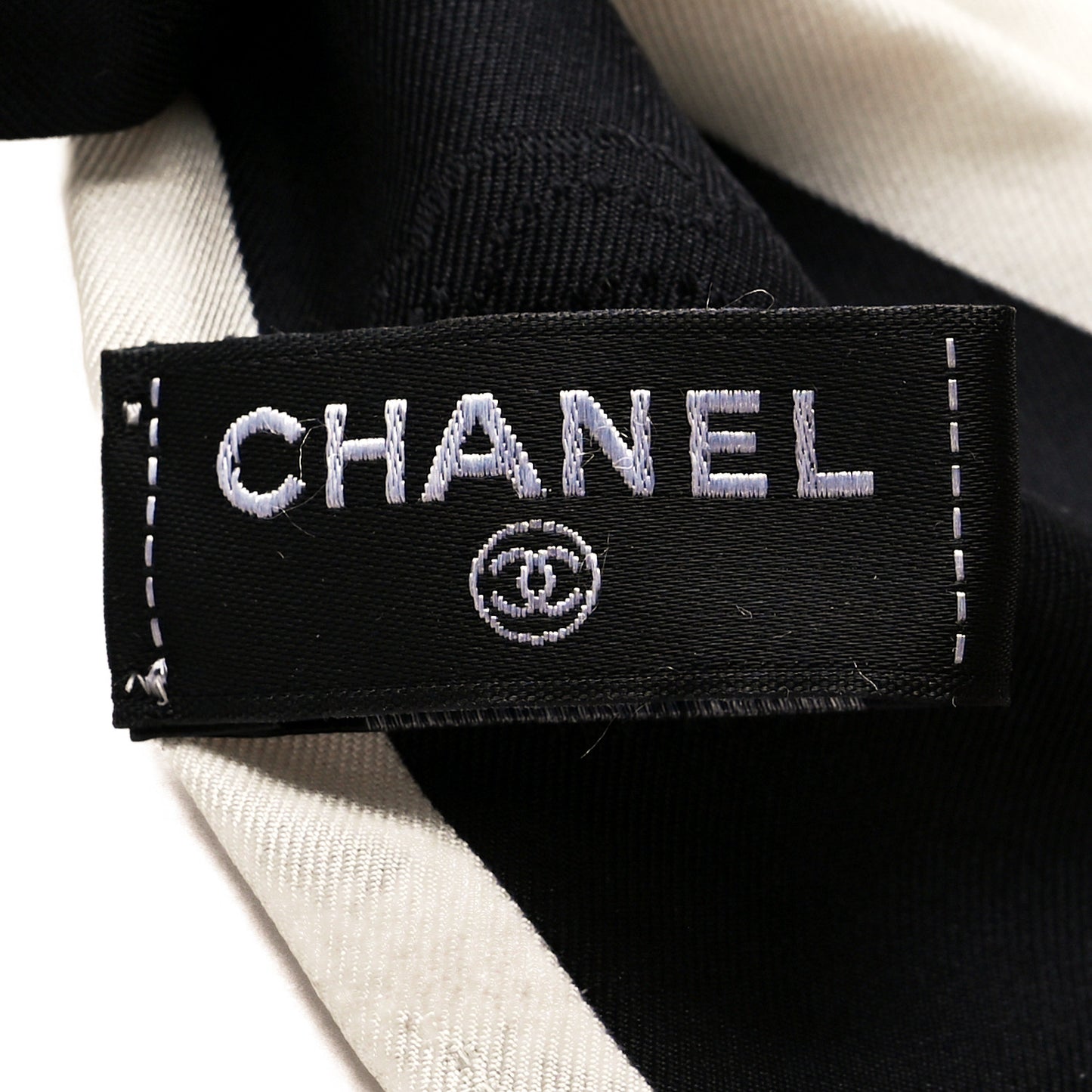 Silk Hair Tie Black Ivory