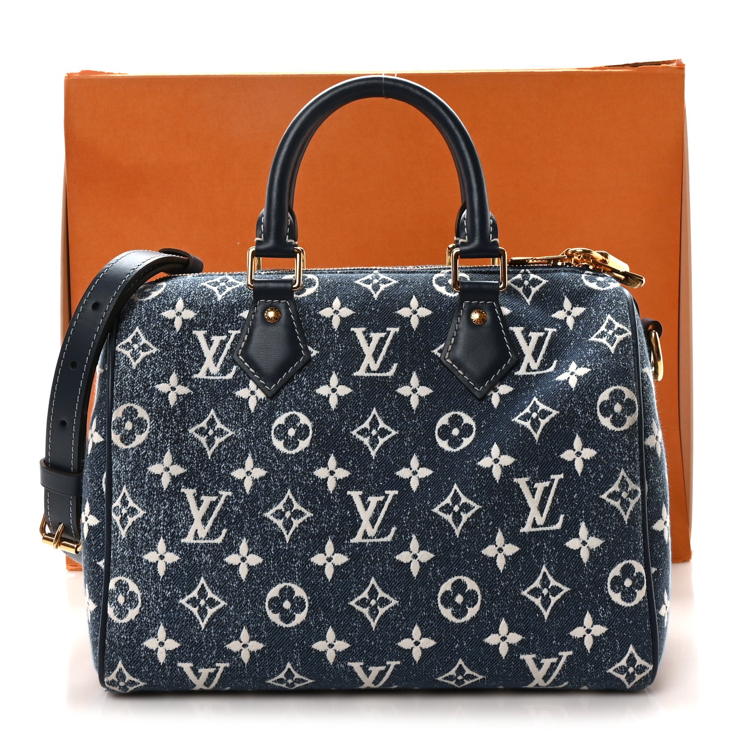 Monogram Jacquard Denim Speedy Bandouliere 25 Bleu