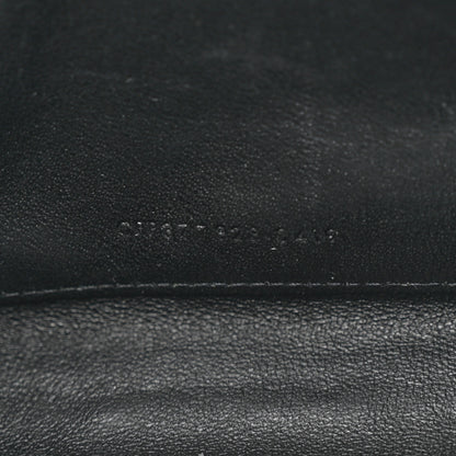 Saint Laurent Grain De Poudre Matelasse Chevron Monogram Chain Wallet Black 7 of 13