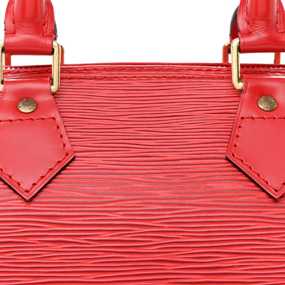 Louis Vuitton Epi Speedy 25 Castillan Red 8 of 11