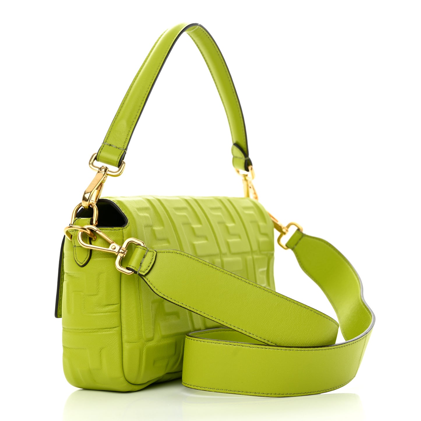 Nappa FF 1974 Embossed Baguette Wasabi