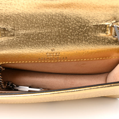 Gucci Metallic Calfskin Super Mini Dionysus Shoulder Bag Gold 7 of 9