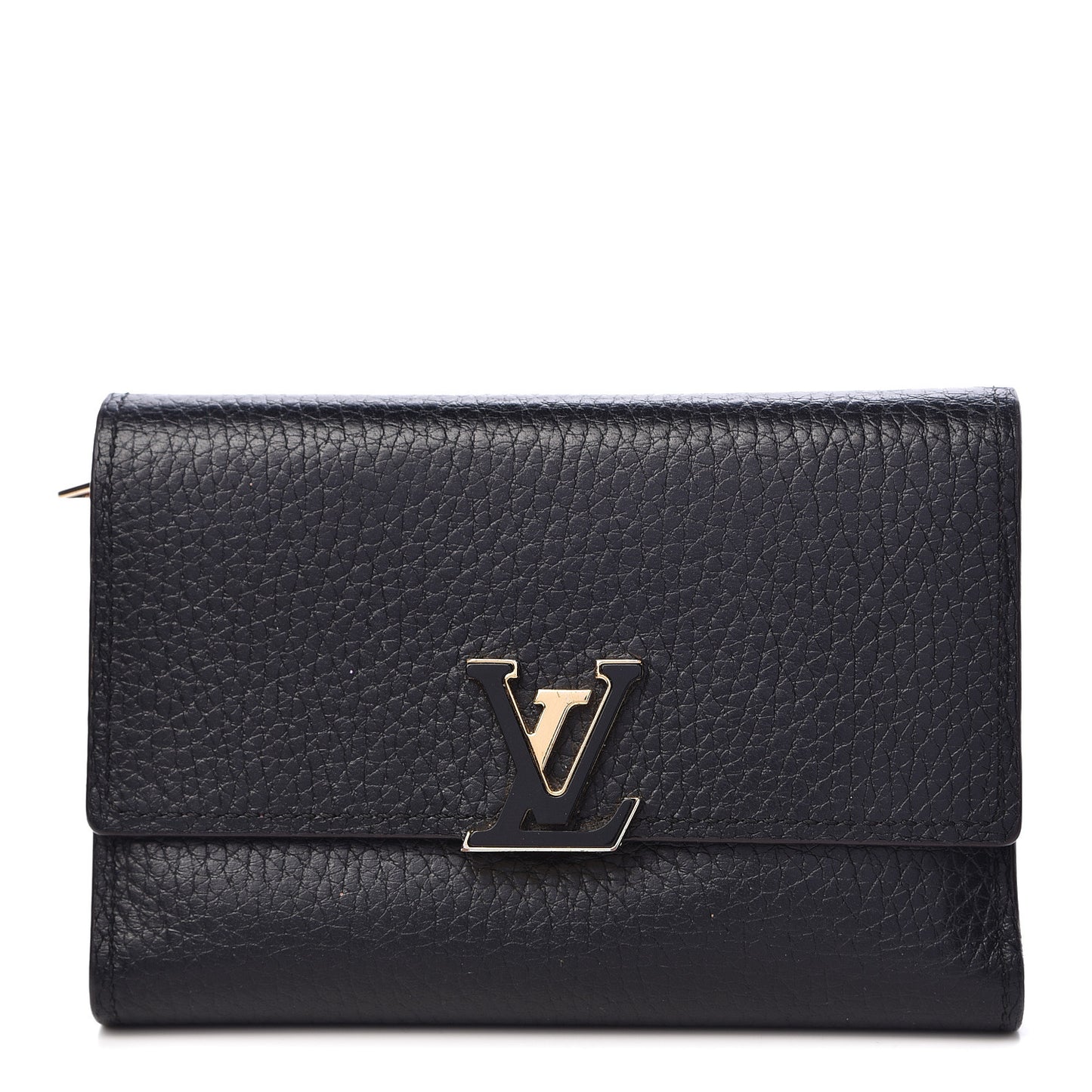 Taurillon Capucines Compact Wallet Black