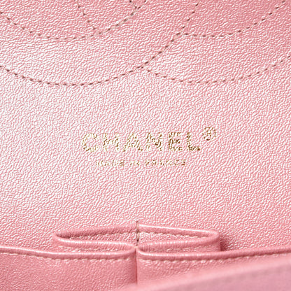 Chanel Iridescent Caviar Quilted Jumbo Double Flap Rose Pink 6 of 9