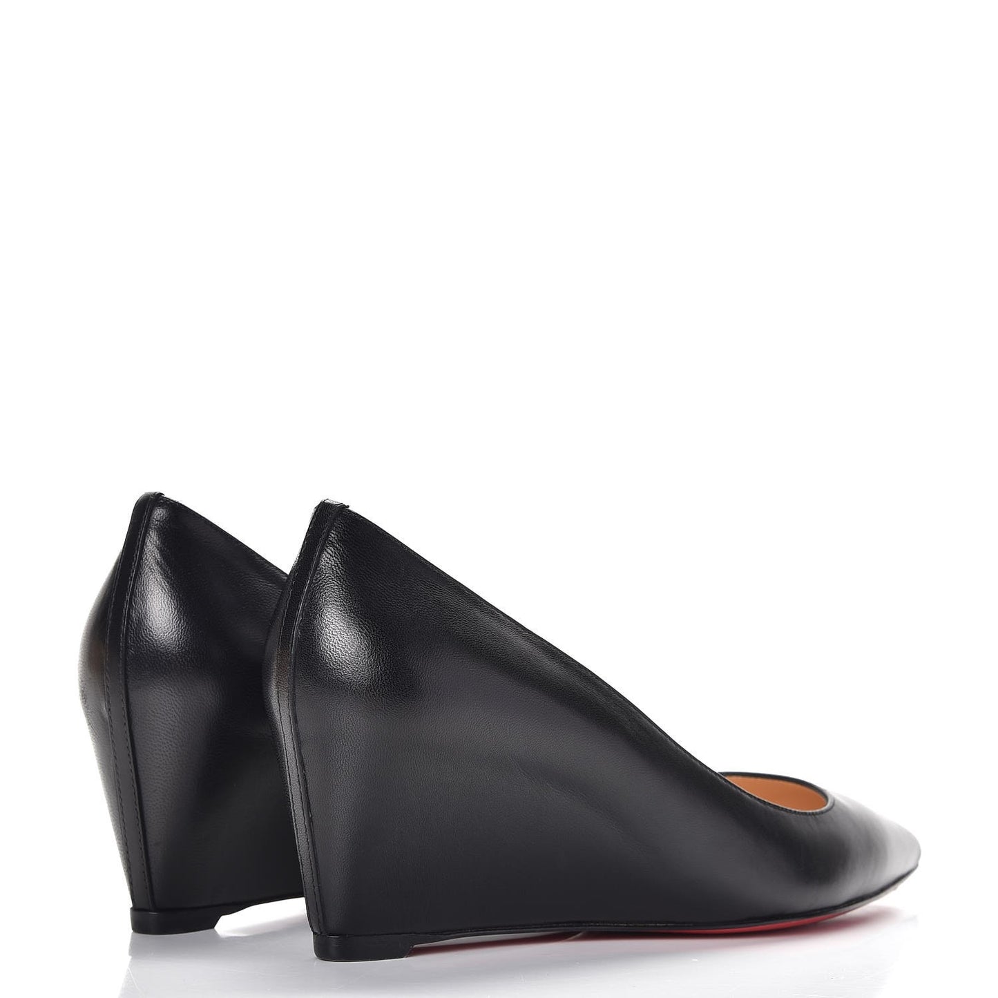 Shiny Nappa Pipina 55 Wedges 37.5 Black