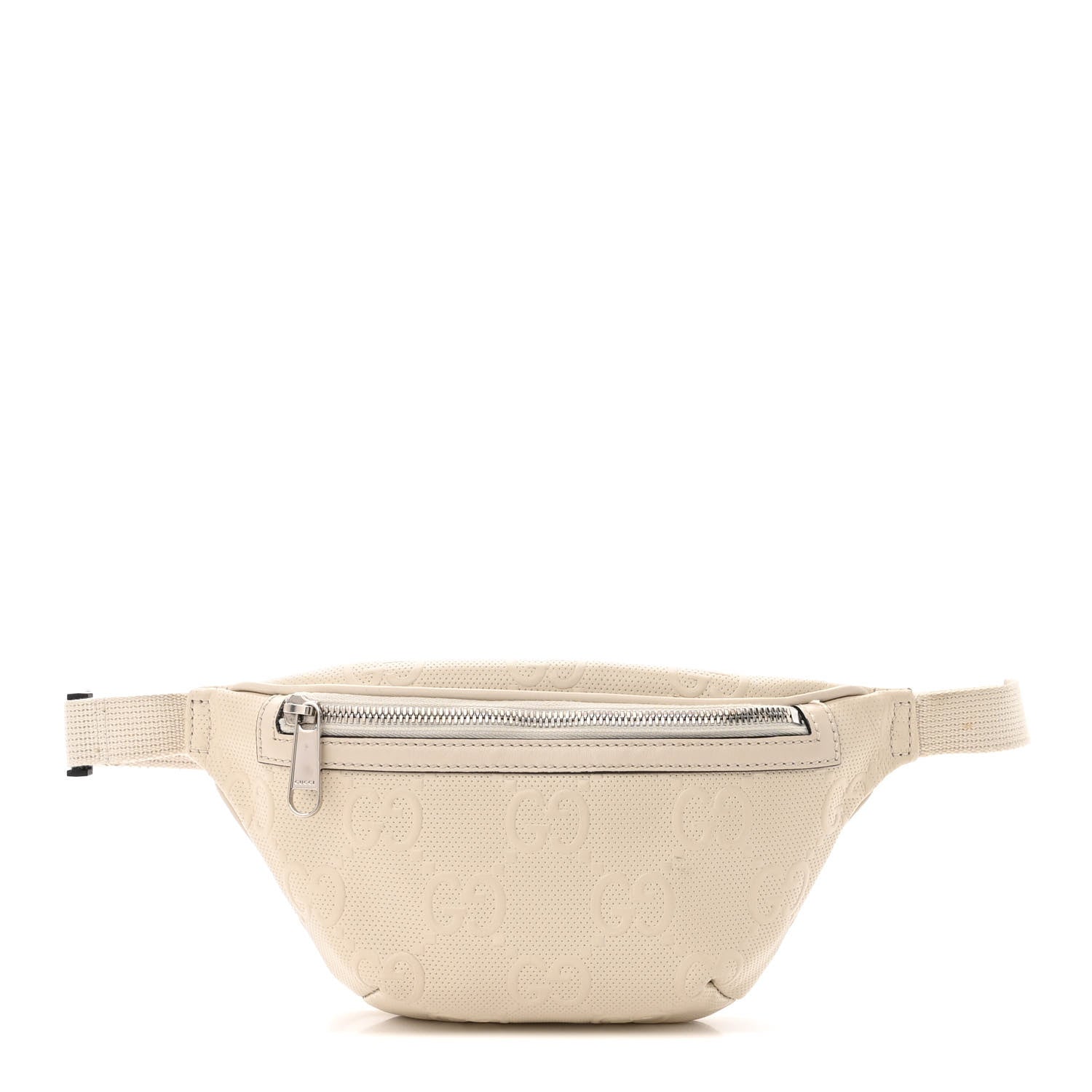 Gucci Calfskin GG Tennis Embossed Belt Bag Mystic White 1 of 14
