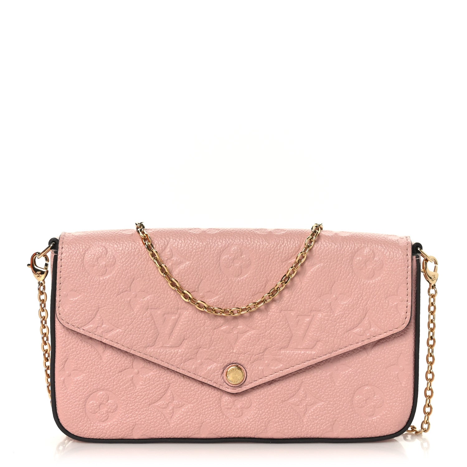 Louis Vuitton Empreinte Pochette Felicie Chain Wallet Rose Poudre 1 of 9