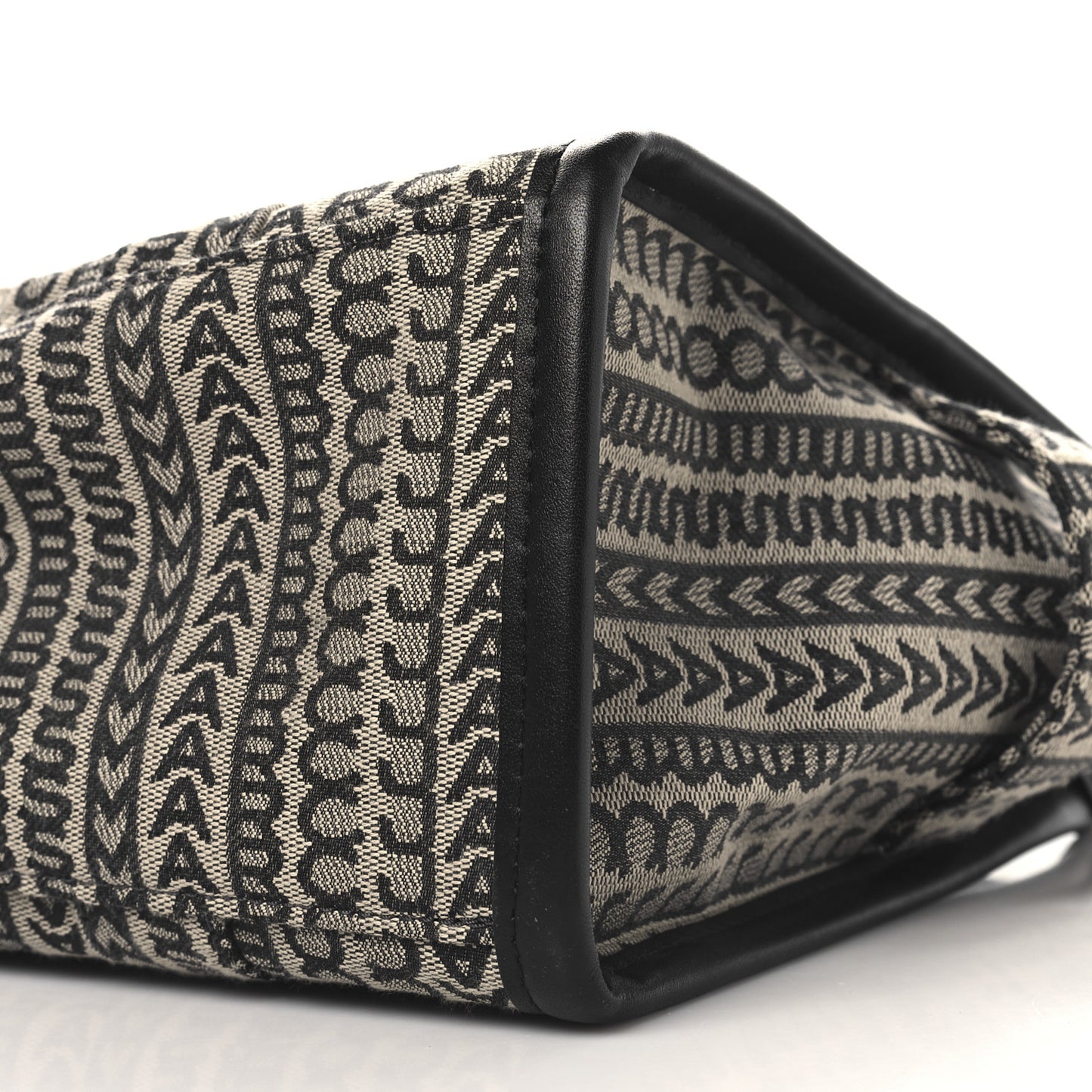 Cotton Jacquard Monogram Medium The Traveler Tote Bag Beige Multicolor