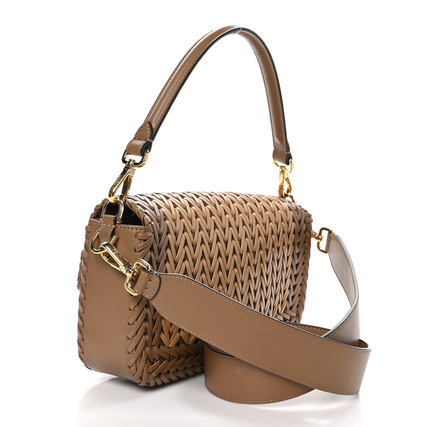 Nappa FF Woven Baguette Brown