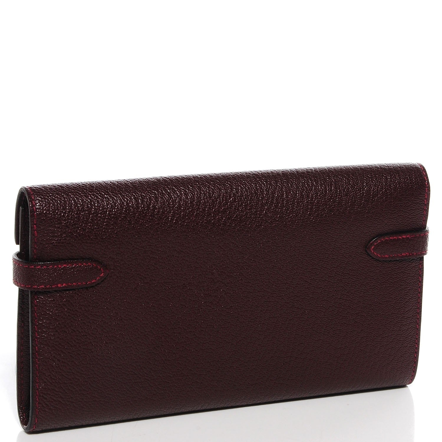 Hermes Chèvre Mysore Kelly Longue Wallet Prune 3 of 15