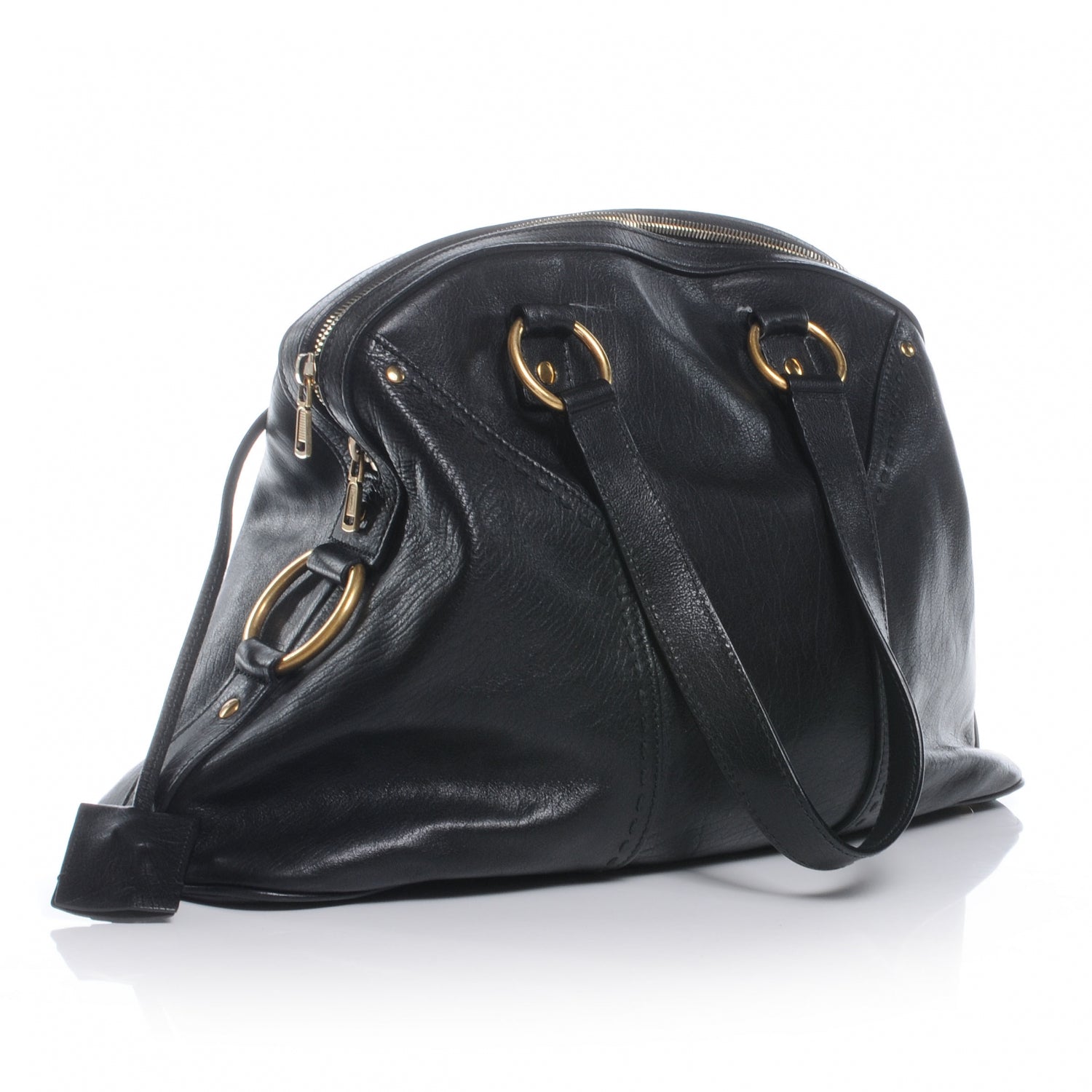 Saint Laurent Leather Large Muse Black 3 of 7