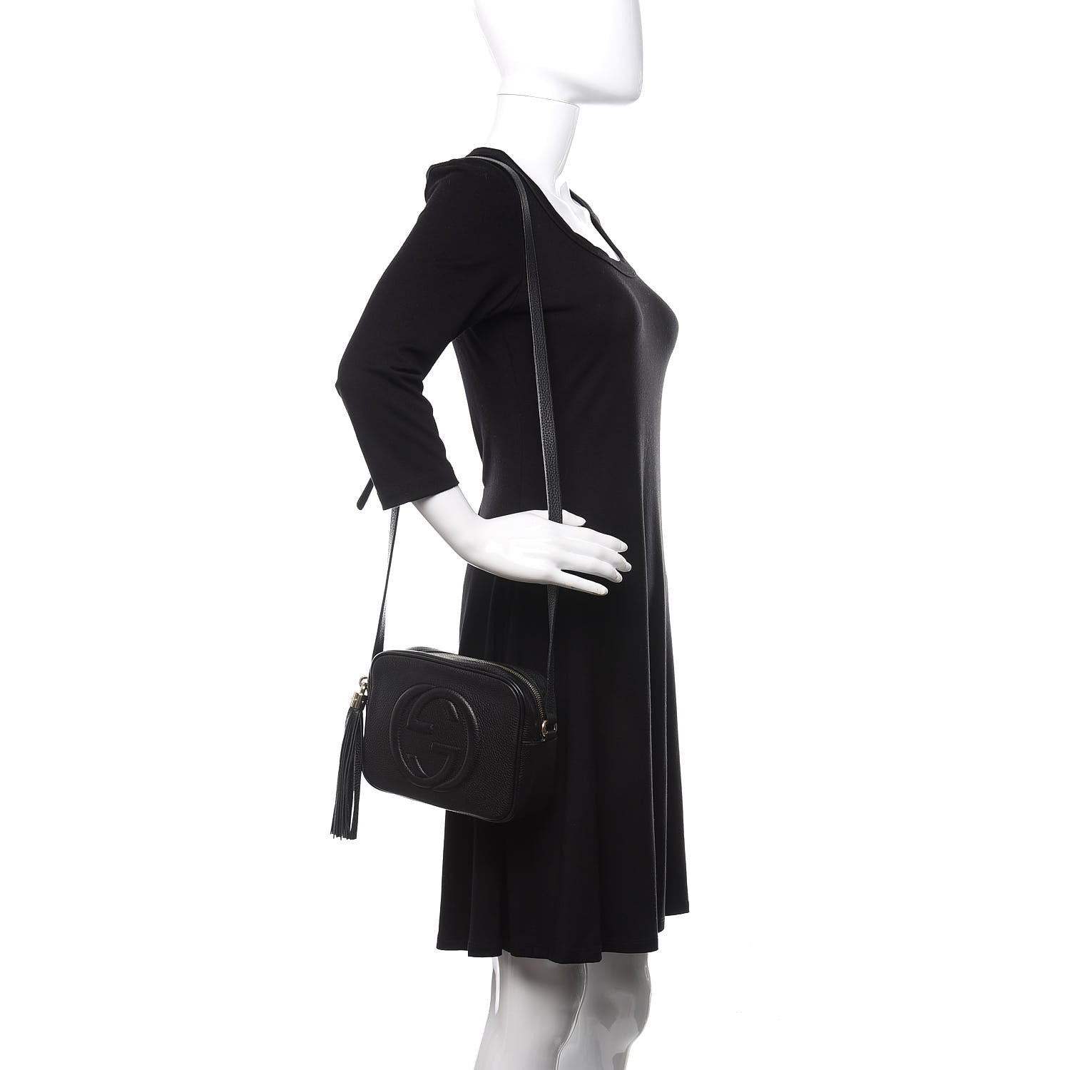 Gucci Pebbled Calfskin Small Soho Disco Bag Black 2 of 10