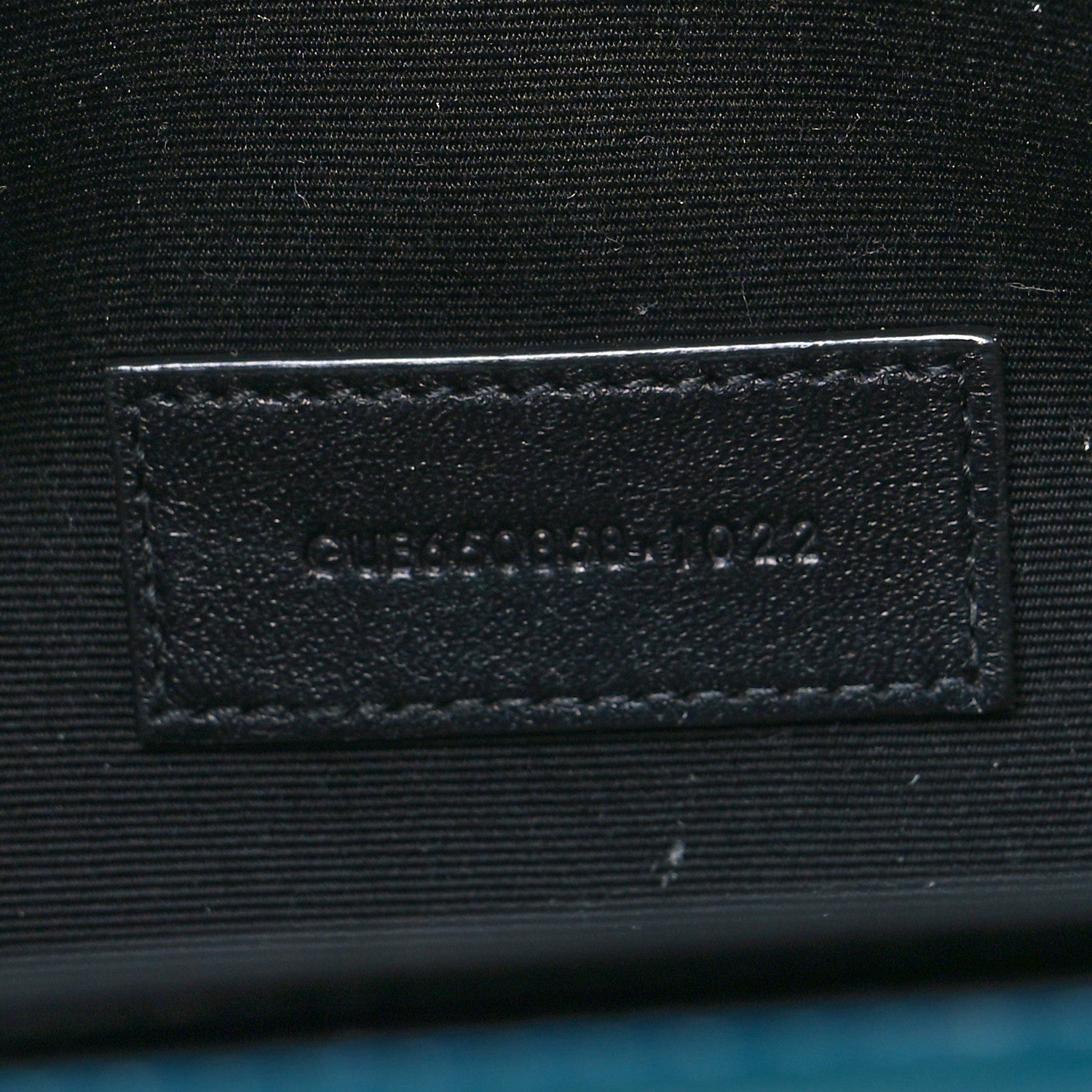 Saint Laurent Calfskin Crocodile Embossed Monogram Cassandre Flap Pouch Foliage Green 7 of 10
