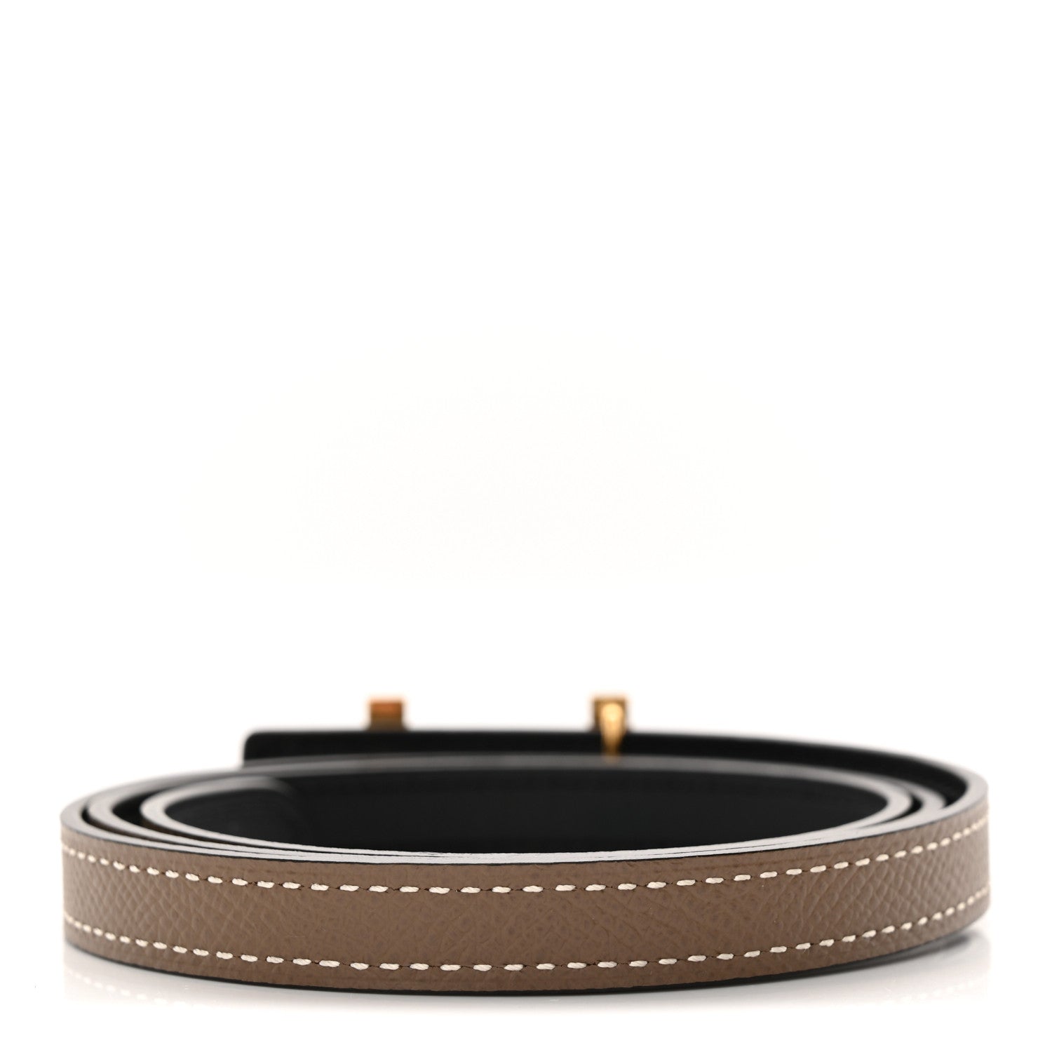 Hermes Swift Epsom 13mm Focus Belt 75 30 Black Etoupe 2 of 5