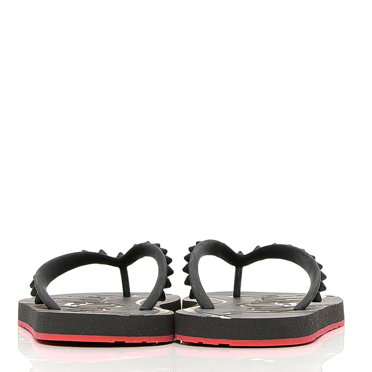 Christian Louboutin Rubber Spike Loubi Flip Flop 38 Black 8 of 8