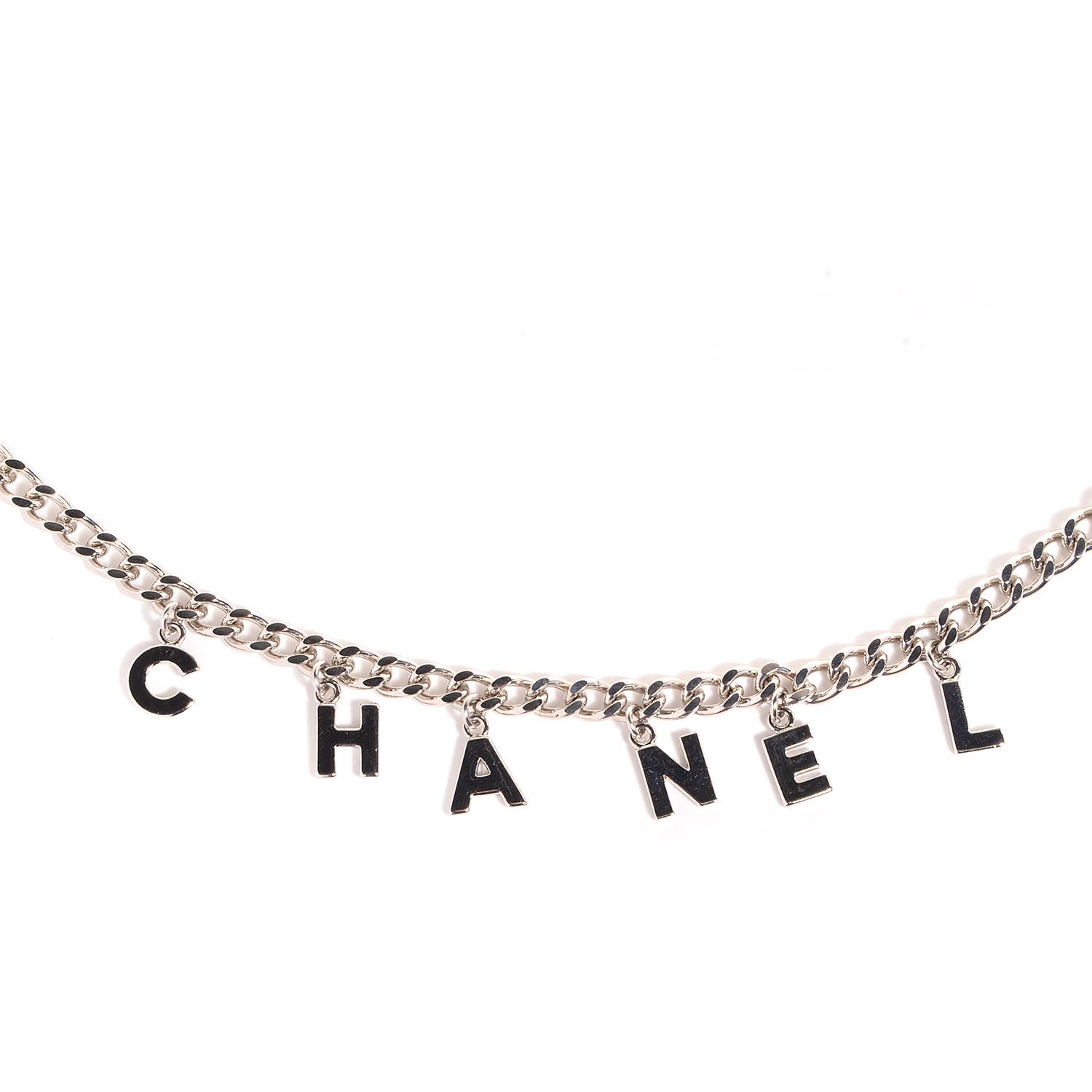 Chanel CC Chain Letters Belt Silver 3 of 6