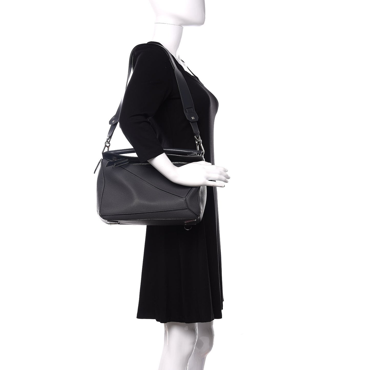 Calfskin Medium Puzzle Bag Grey