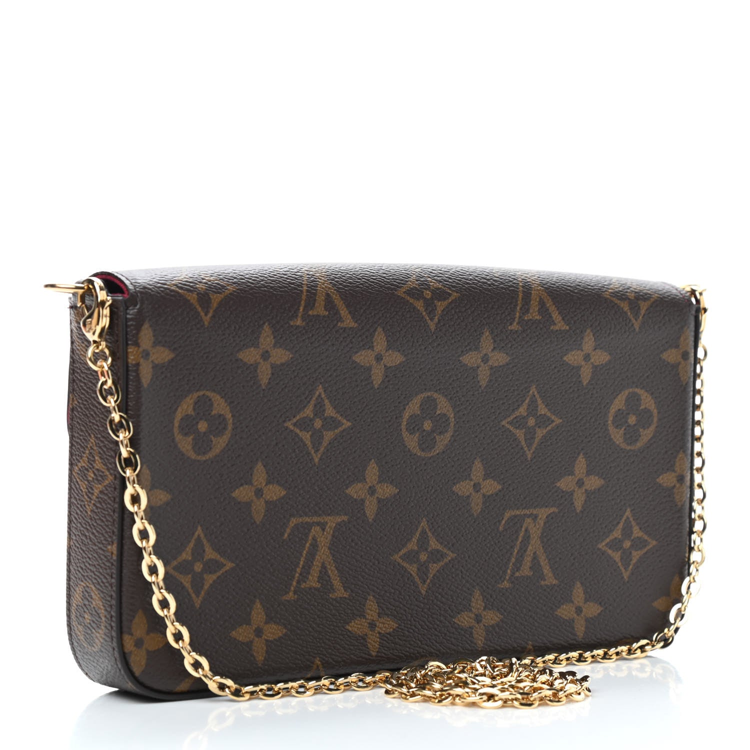 Louis Vuitton Monogram Pochette Felicie Chain Wallet Fuchsia 4 of 9