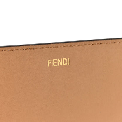 Fendi Vitello Seta Nappa FF Striped Embossed Medium Peekaboo I SEE U Satchel Miele Scuro Multicolor 7 of 16