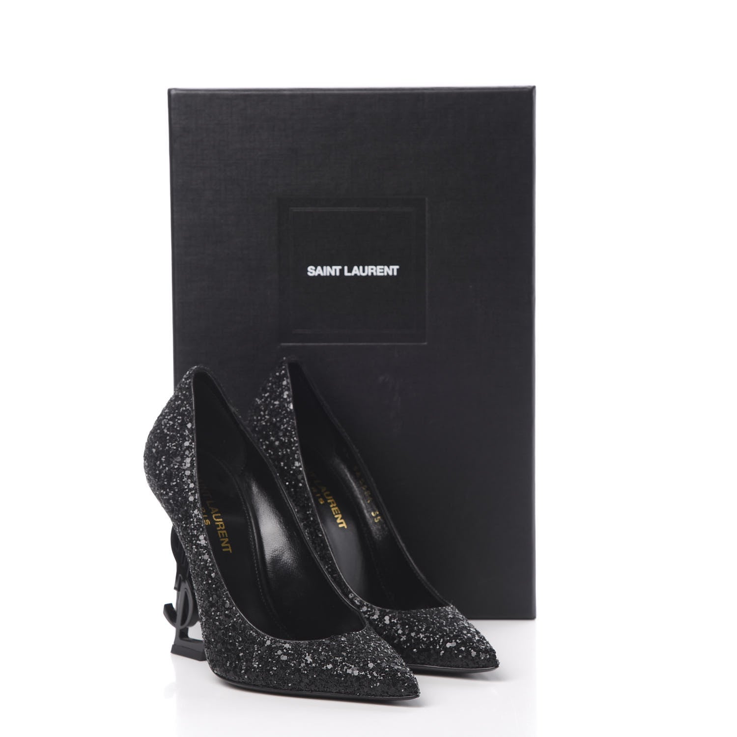 Saint Laurent Glitter Opyum 100 Pumps 35 Black 8 of 8