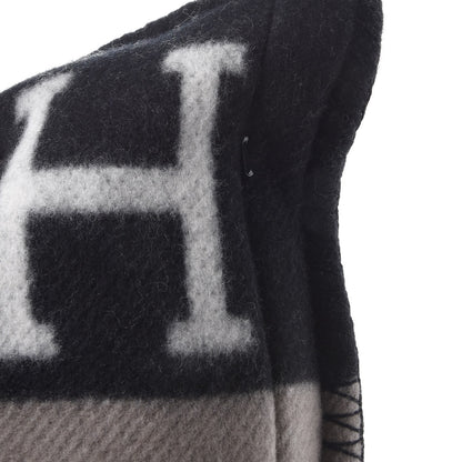 Hermes Wool Cashmere Avalon III Pillow PM Ecru Black 6 of 6