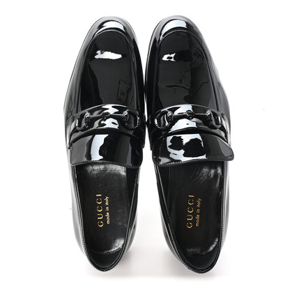 Gucci Patent Mens Jordaan Loafers 10 Black 2 of 8