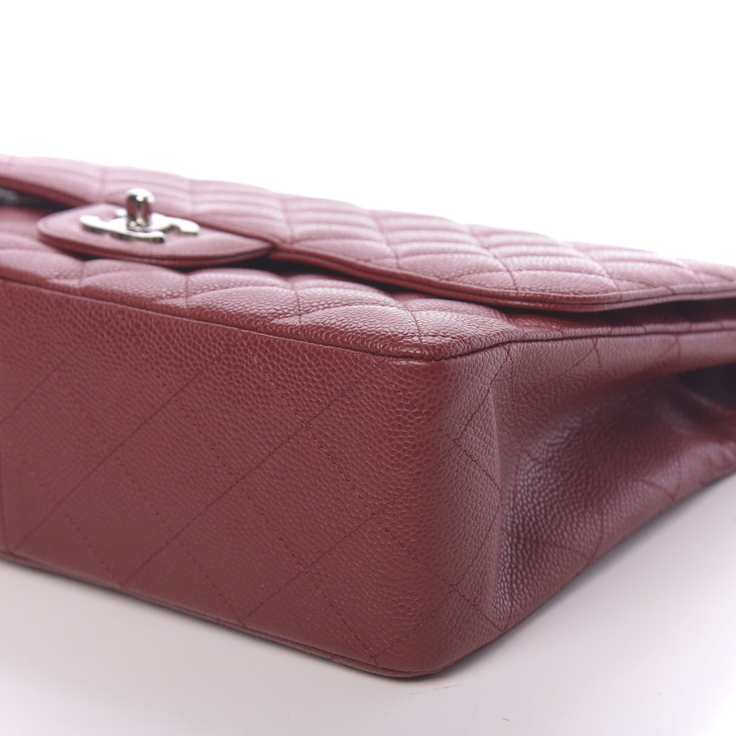 Chanel Caviar Quilted Jumbo Single Flap Red 9 of 12