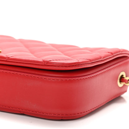Chanel Calfskin Quilted Nailed CC Flap Bag Red 10 of 10