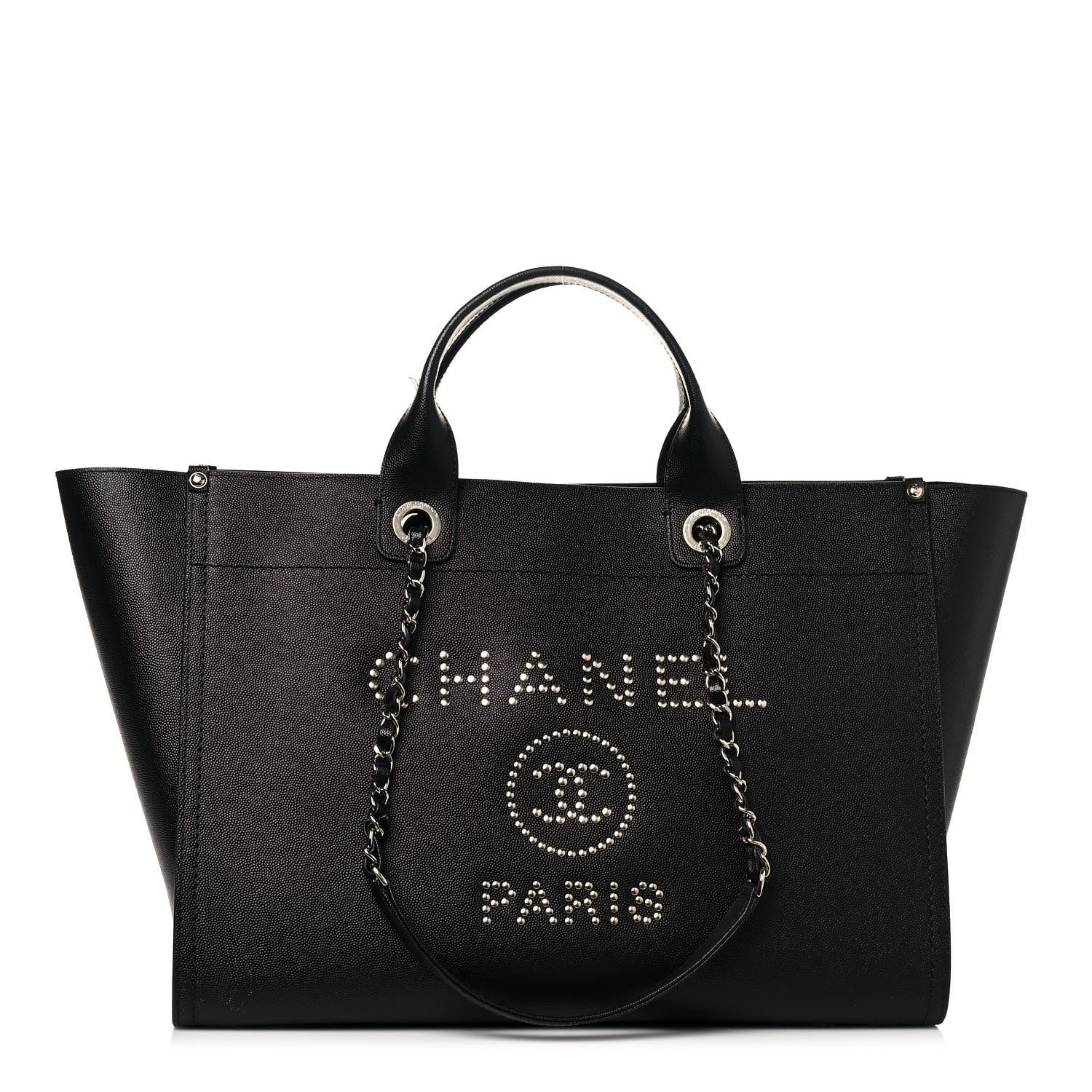 Chanel Caviar Medium Studded Deauville Tote Black 1 of 17