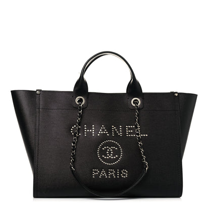 Chanel Caviar Medium Studded Deauville Tote Black 1 of 17