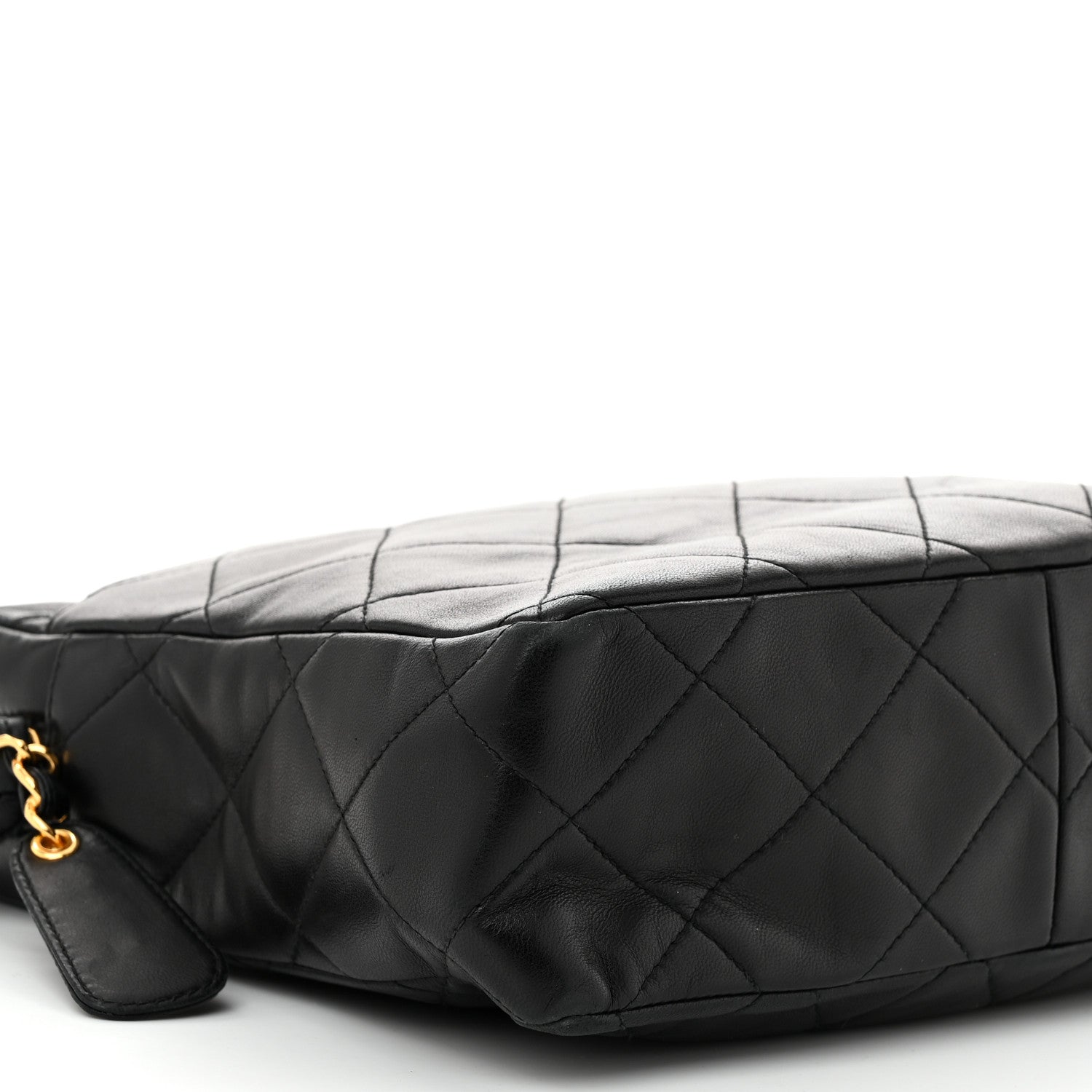 Chanel Lambskin Quilted Messenger Bag Black 10 of 11
