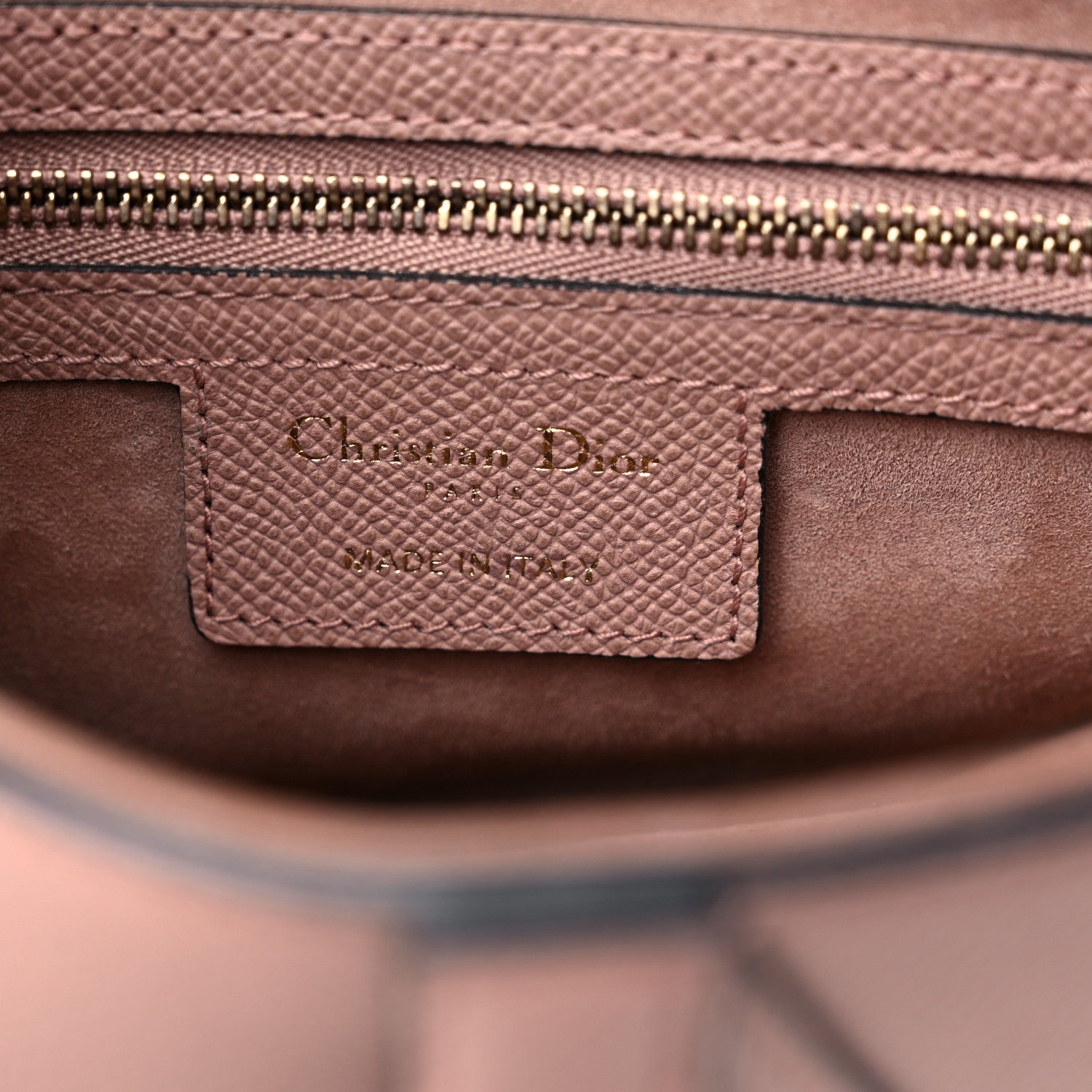 Christian Dior Grained Calfskin Saddle Bag Pink 6 of 15