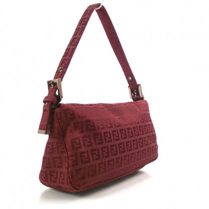 Fendi Zucchino Baguette Burgundy 3 of 12