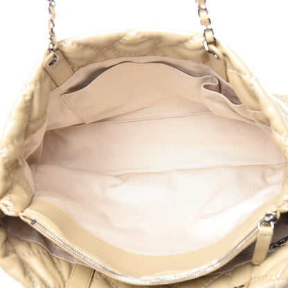 Chanel Calfskin Contrast Stitch Tote Beige 6 of 18