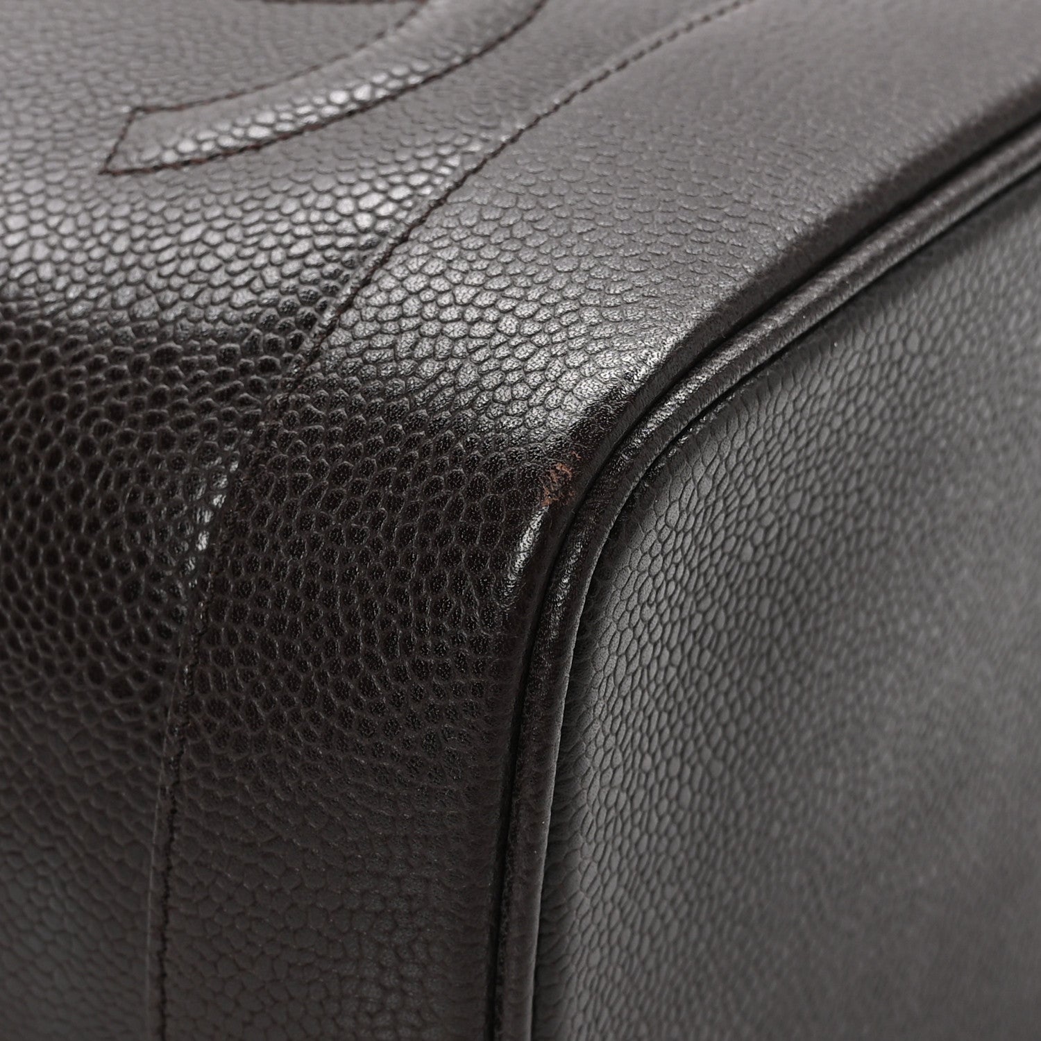 Chanel Caviar Vanity Cosmetic Case Brown 10 of 13