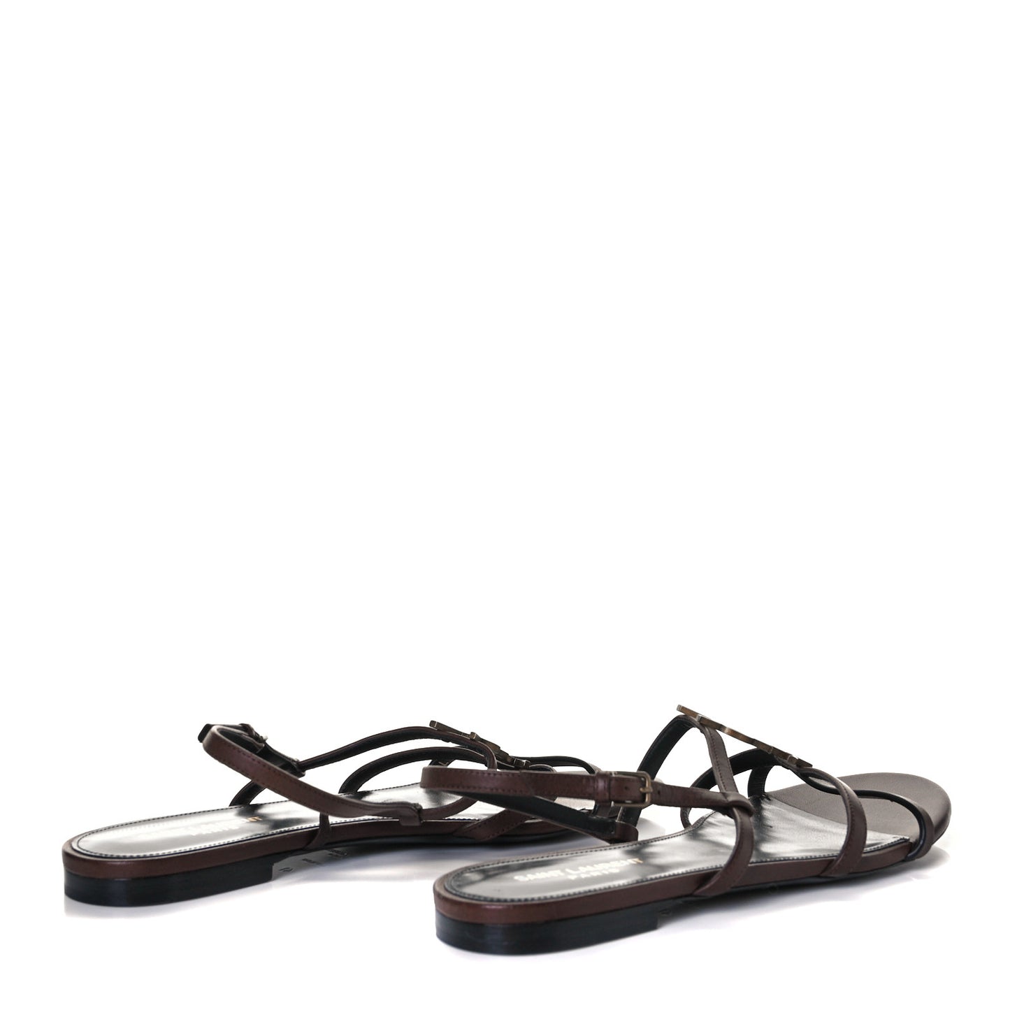 Calfskin Cassandra Monogram Sandals 41 Moro
