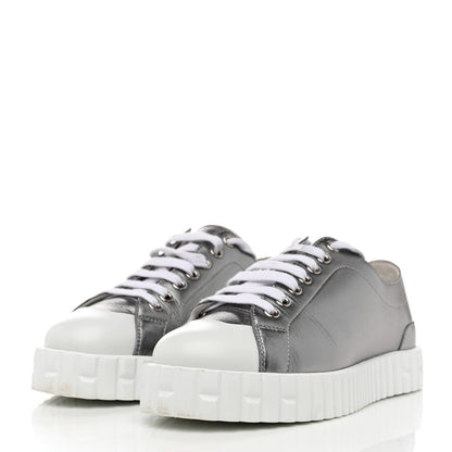 Hermes Metallic Calfskin Cross Sneakers 36.5 3 of 8