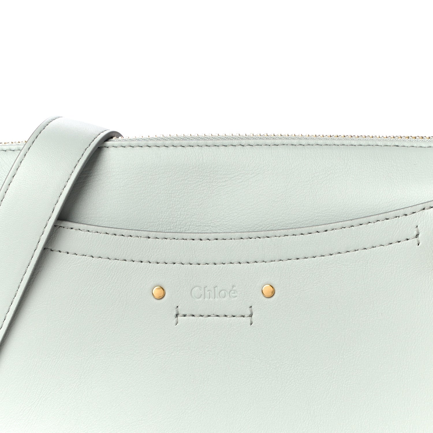 Chloe Calfskin Suede Medium Roy Bag Airy Grey 8 of 10
