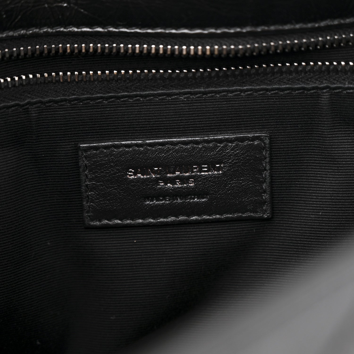 Saint Laurent Crinkled Calfskin Matelasse Monogram Medium Niki Chain Satchel Black 6 of 13