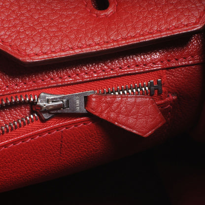 Hermes Taurillon Clemence Birkin 35 Rouge 12 of 12