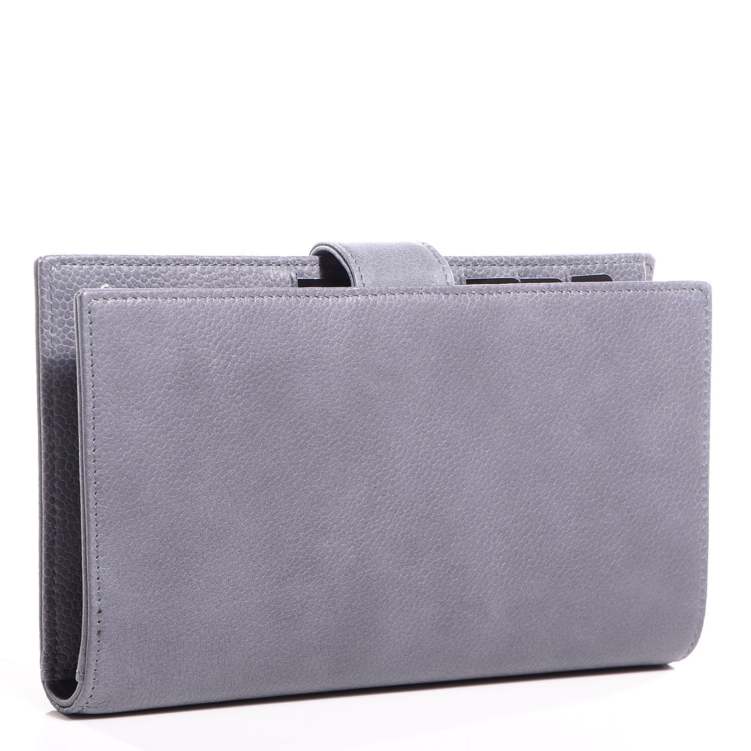 Chanel Caviar CC French Wallet Grey 3 of 9
