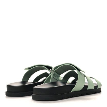 Hermes Epsom Womens Chypre Sandals 40 Vert Jade 5 of 10
