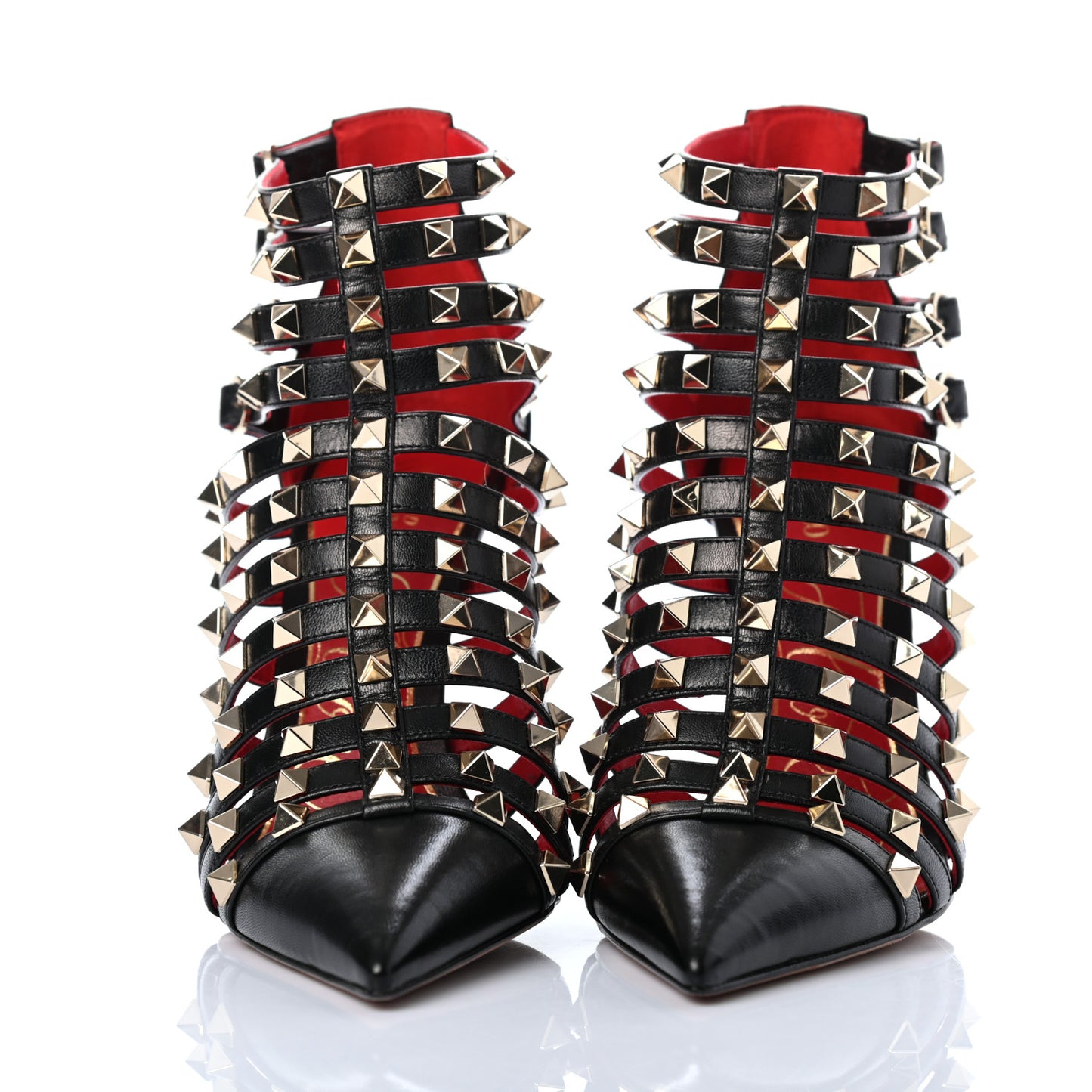 Kidskin Rockstud Alcove Cage 100mm Booties 37 Black
