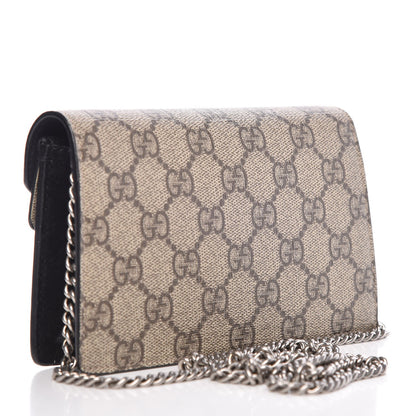 Gucci GG Supreme Monogram Super Mini Dionysus Shoulder Bag Black 3 of 7