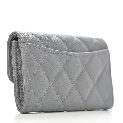 Chanel Caviar Quilted Flap Card Holder Wallet Dark Grey 4 of 18