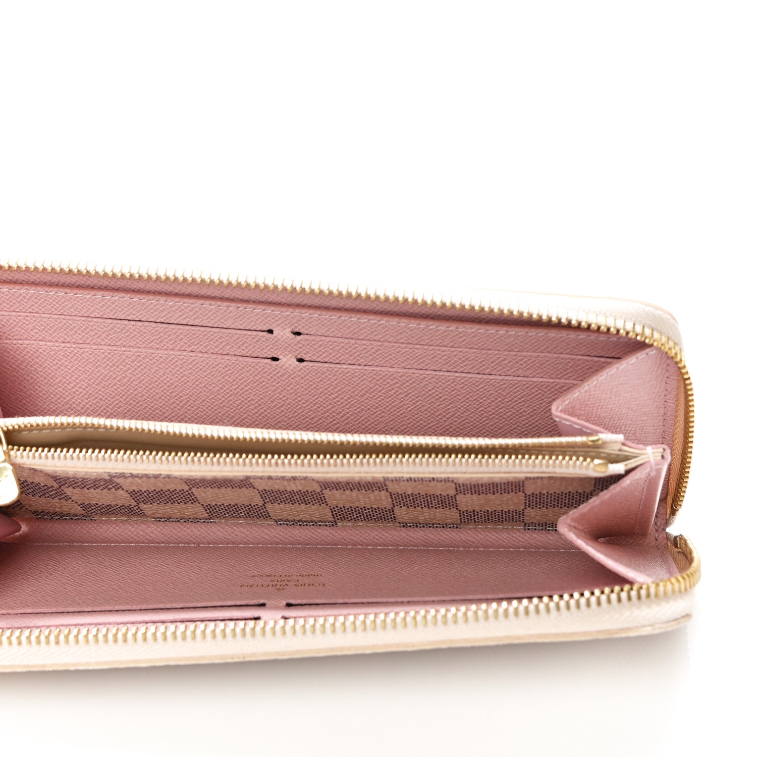 Louis Vuitton Damier Azur Clemence Wallet Rose Ballerine 5 of 9