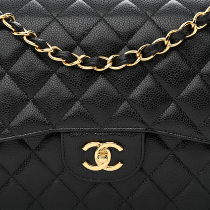 Chanel Caviar Quilted Jumbo Double Flap Black 8 of 10