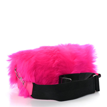 3.1 Phillip Lim Shearling Calfskin Ray Baguette Crossbody Neon Pink 3 of 8